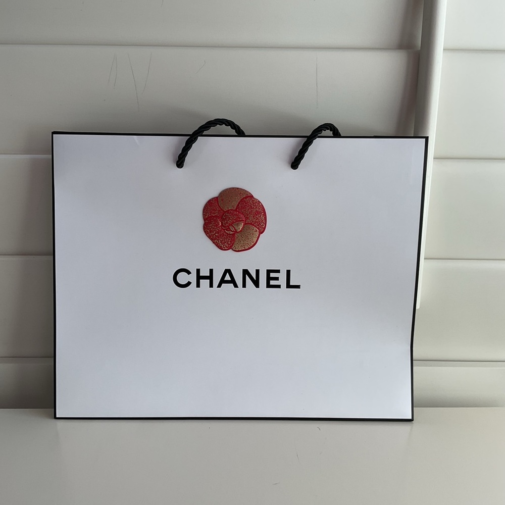 Chanel Bag with Red Flower & Ribbon